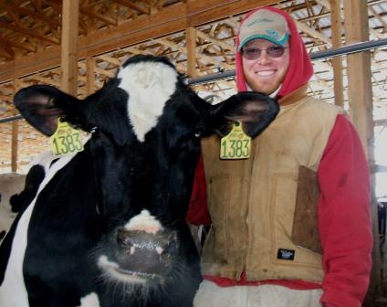 Pete with cow