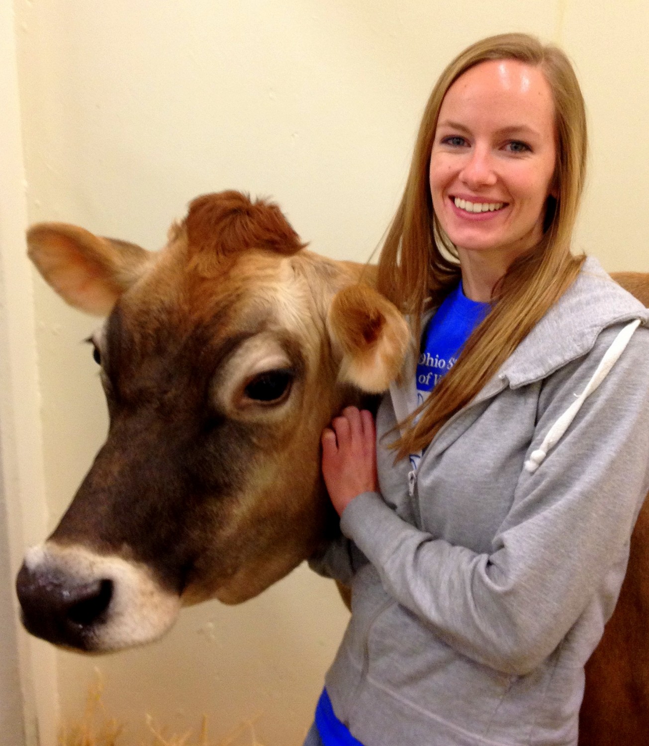 Maureen with Cow